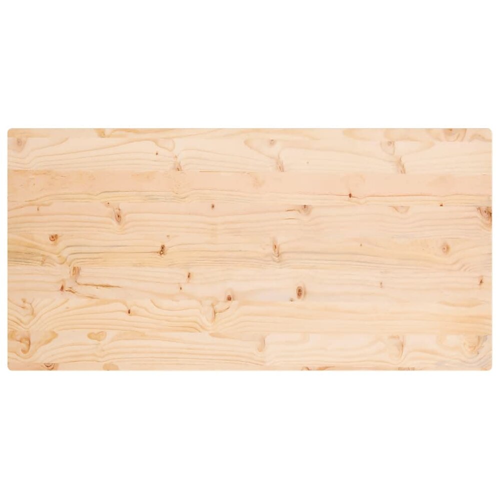 Tafelblad rechthoekig 110x60x2,5 cm massief grenenhout