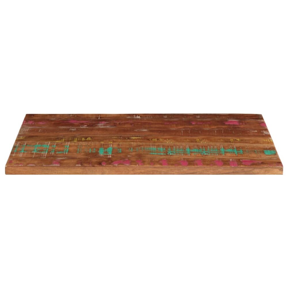 Tafelblad rechthoekig 120x50x2,5 cm massief gerecycled hout