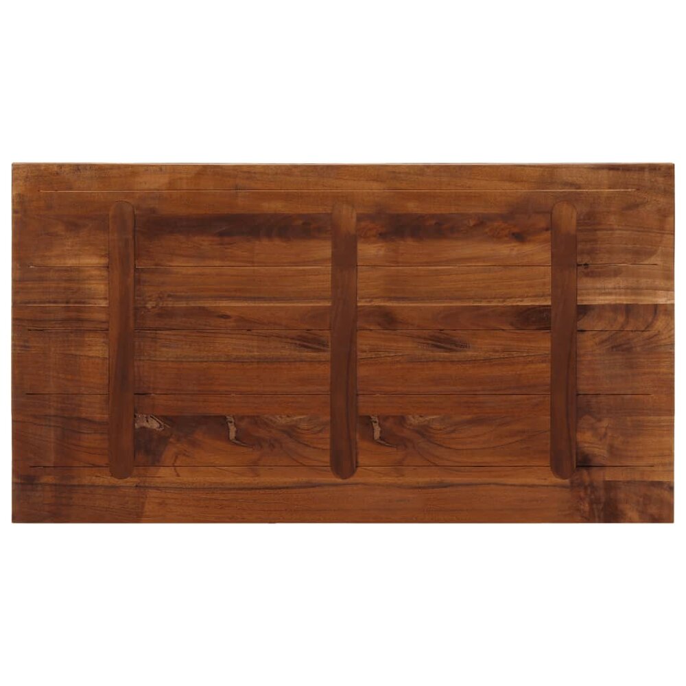 Tafelblad rechthoekig 120x50x2,5 cm massief gerecycled hout