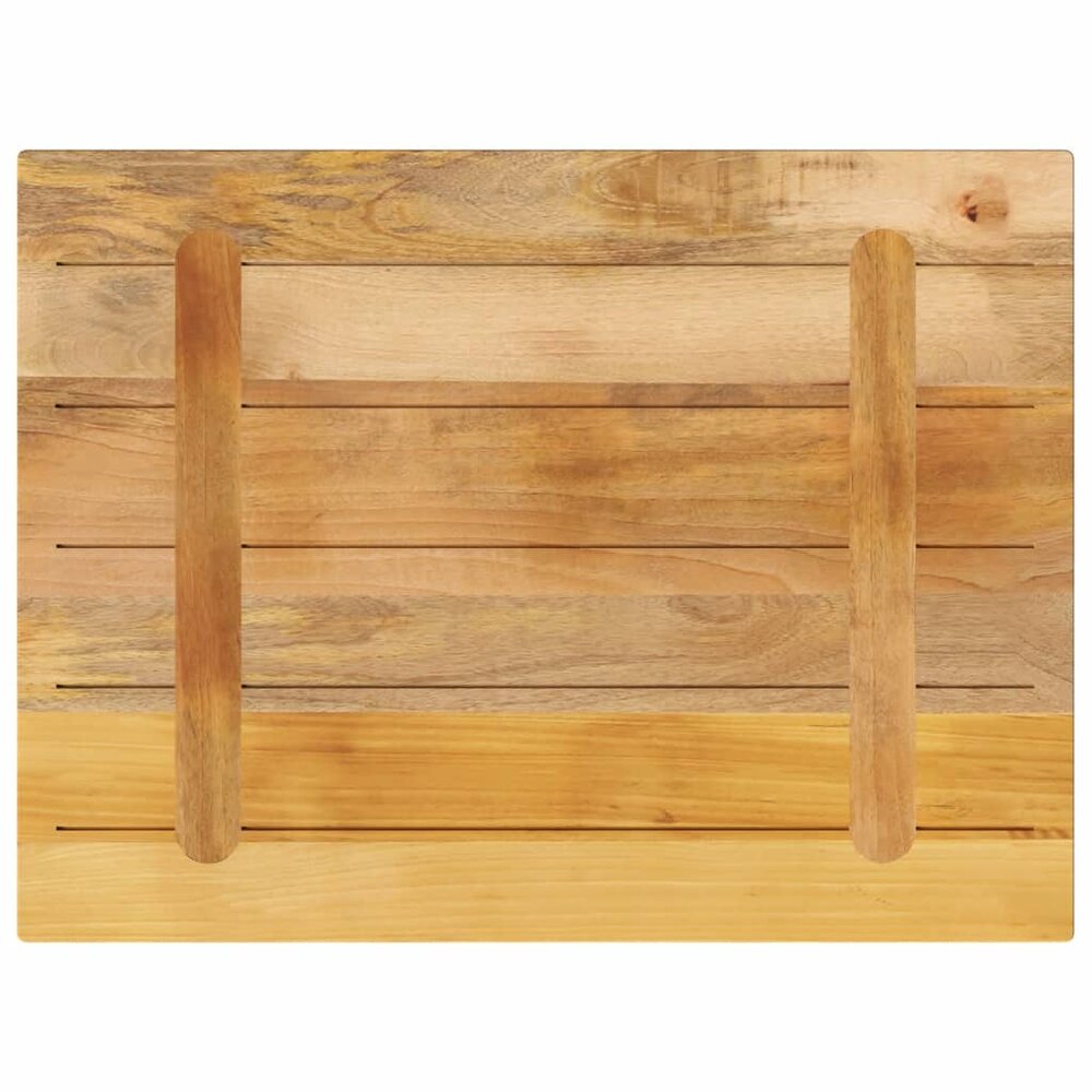 Tafelblad rechthoekig 90x50x2,5 cm massief ruw mangohout