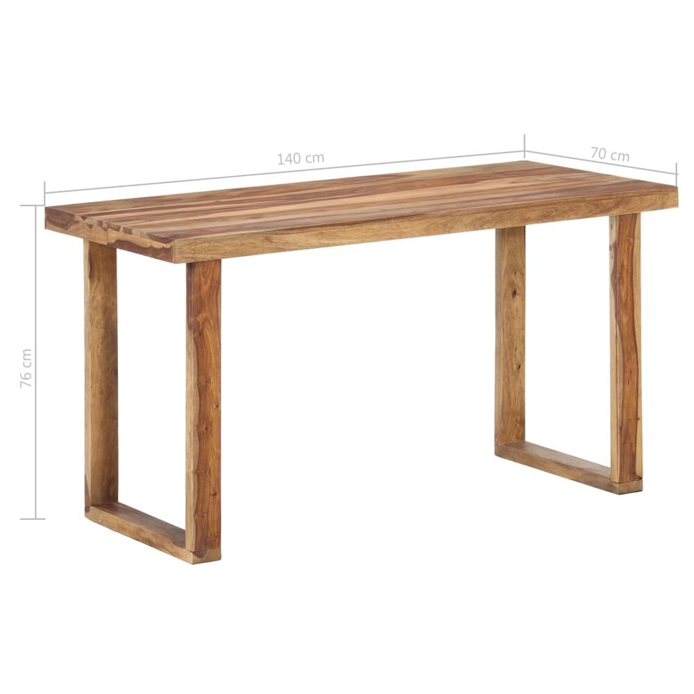 Eettafel 140x70x76 cm massief sheeshamhout