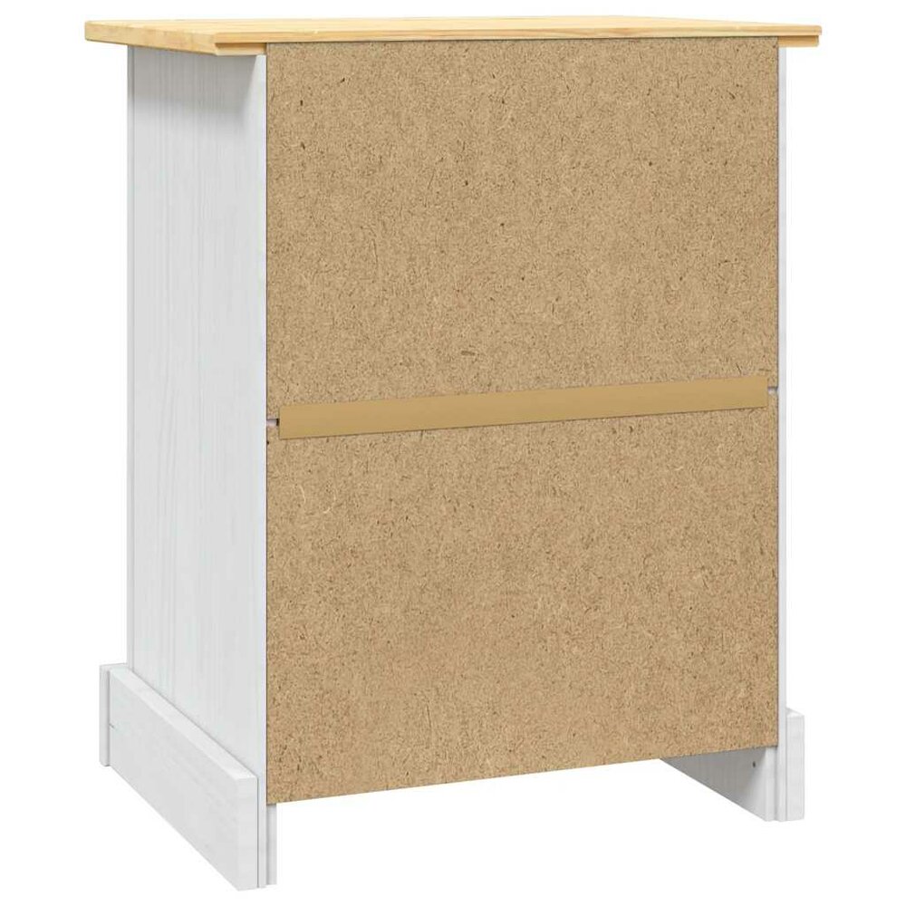 Nachtkastje 53x39x67 cm Mexicaans grenenhout Corona-stijl wit