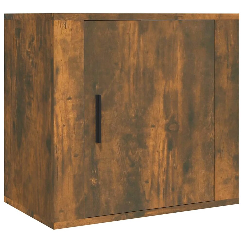 Nachtkastjes 2 st wandgemonteerd 50x30x47 cm gerookt eikenkleur