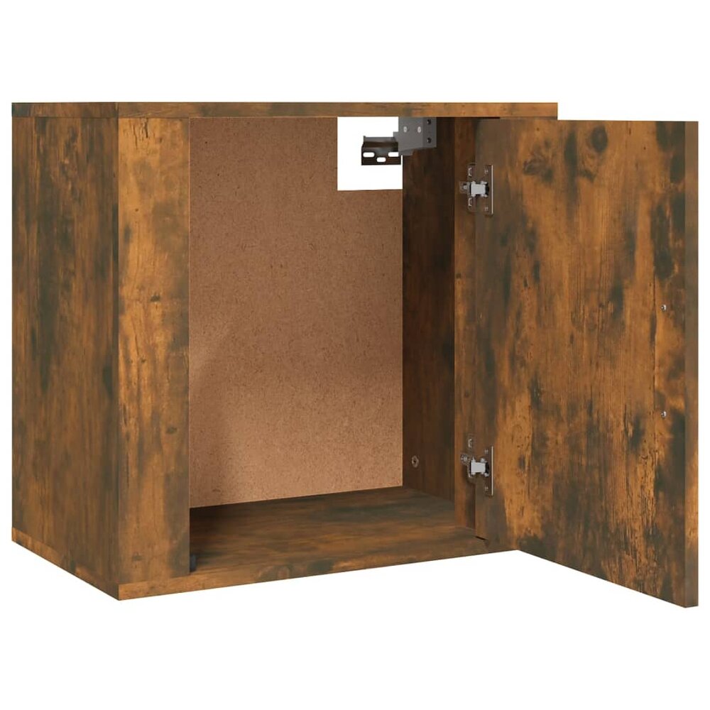 Nachtkastjes 2 st wandgemonteerd 50x30x47 cm gerookt eikenkleur