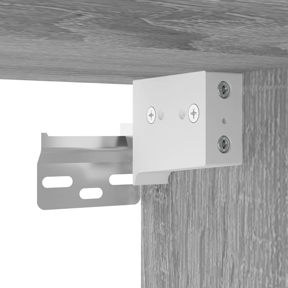 Nachtkastjes 2 st wandgemonteerd 50x30x47 cm grijs sonoma eiken