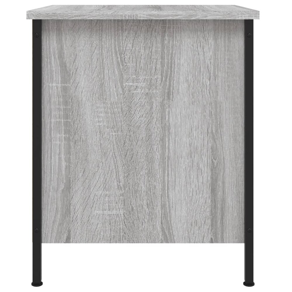 Nachtkastje 40x42x50 cm bewerkt hout grijs sonoma eikenkleurig