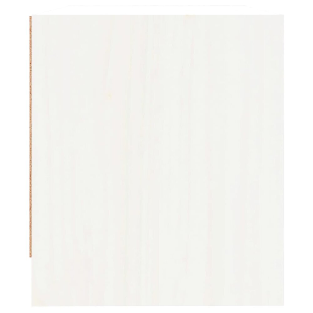 Nachtkastje 40x31x35,5 cm massief grenenhout wit