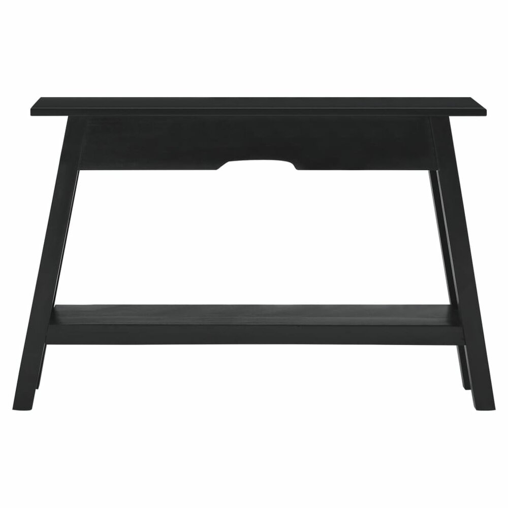Wandtafel 110x30x75 cm massief mahoniehout zwart