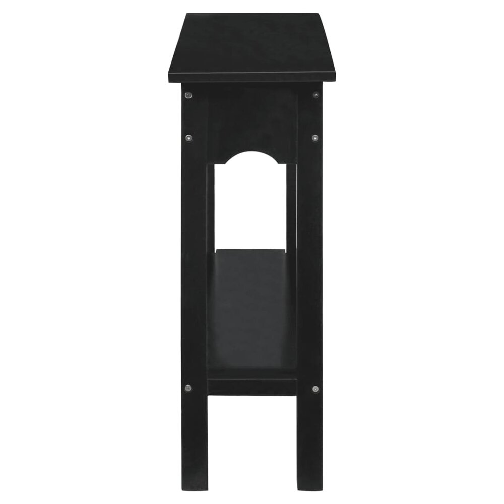 Wandtafel 110x30x75 cm massief mahoniehout zwart