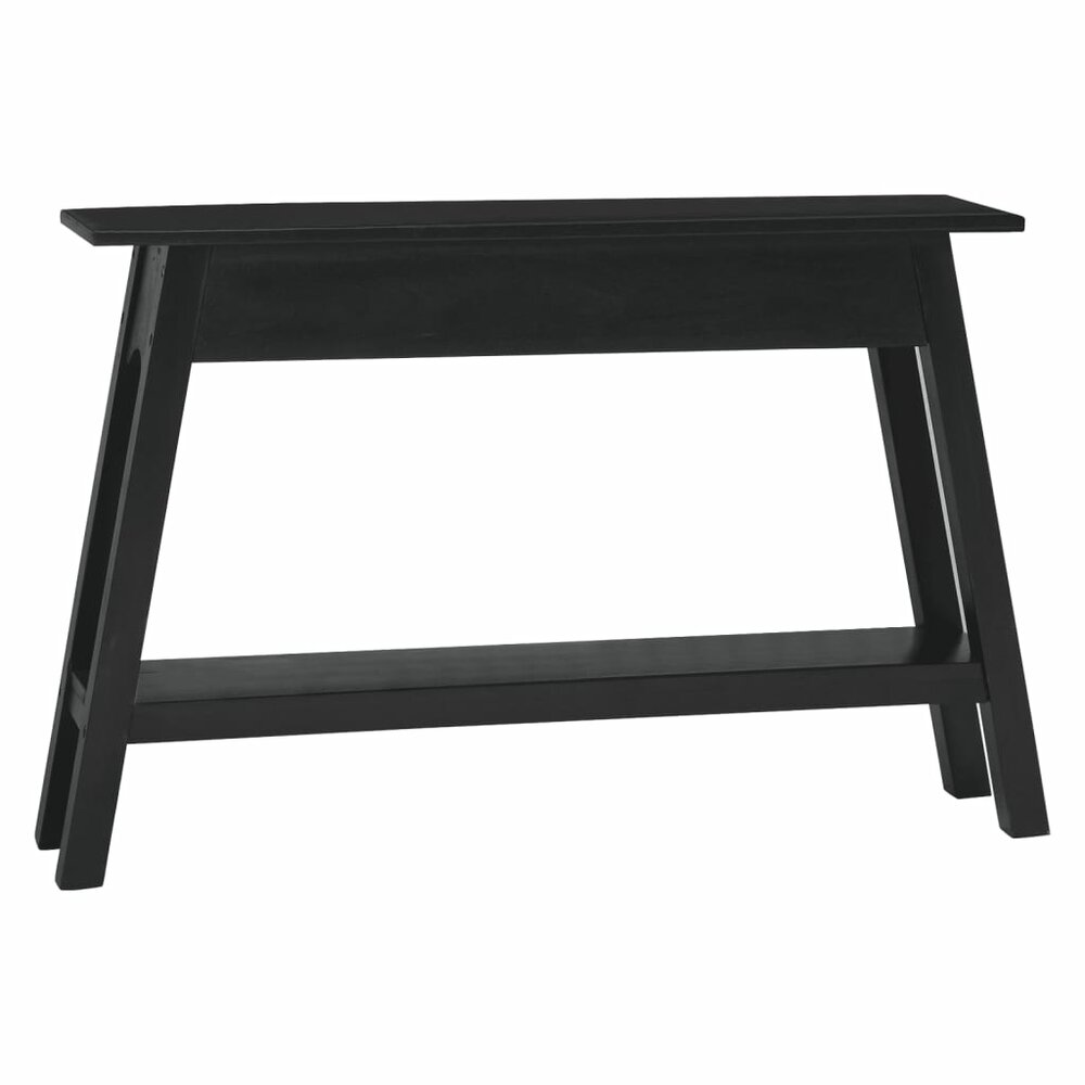 Wandtafel 110x30x75 cm massief mahoniehout zwart