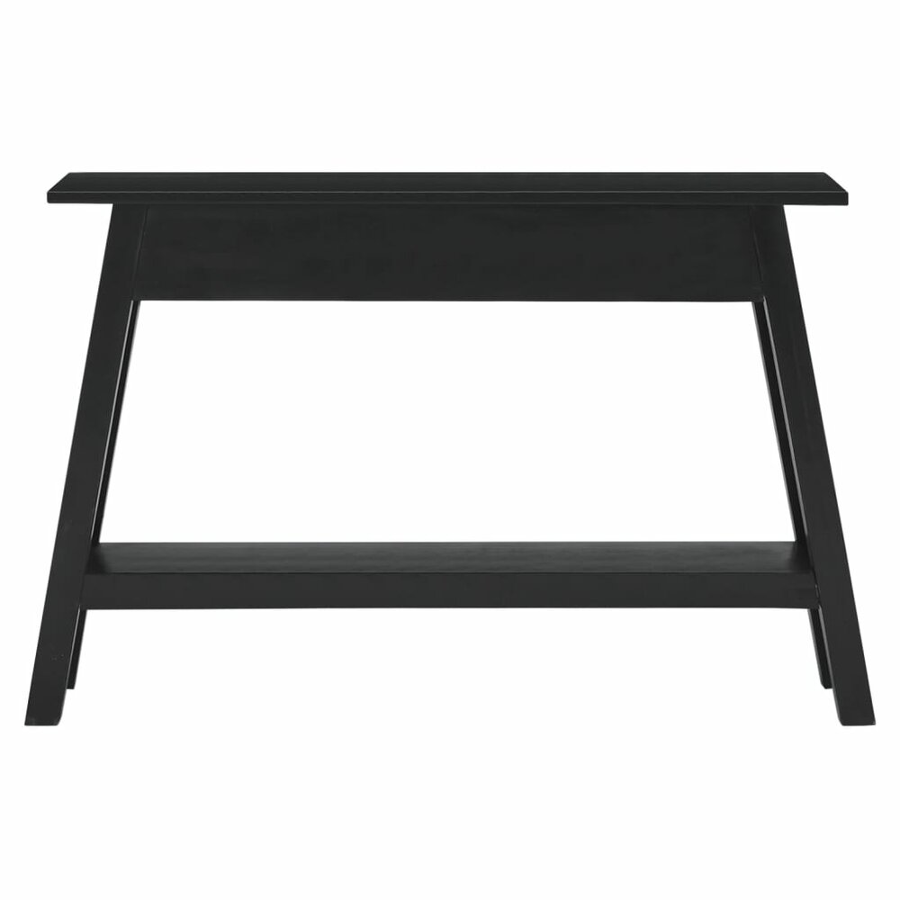 Wandtafel 110x30x75 cm massief mahoniehout zwart