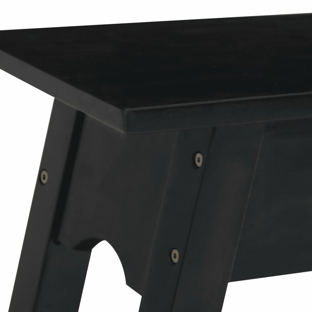 Wandtafel 110x30x75 cm massief mahoniehout zwart