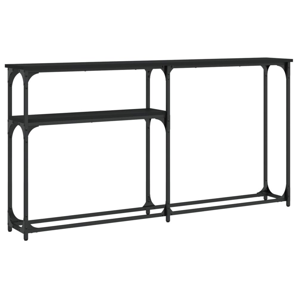 Wandtafel 145x22,5x75 cm bewerkt hout zwart