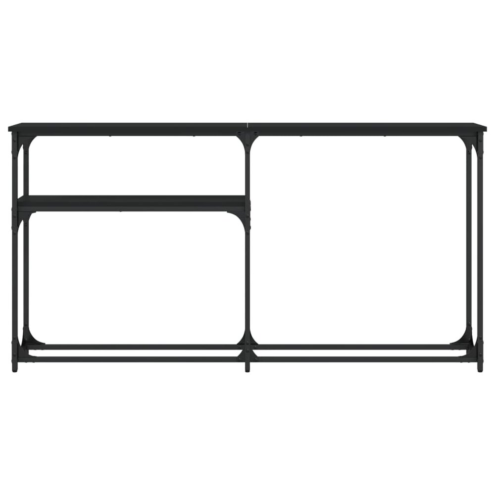 Wandtafel 145x22,5x75 cm bewerkt hout zwart