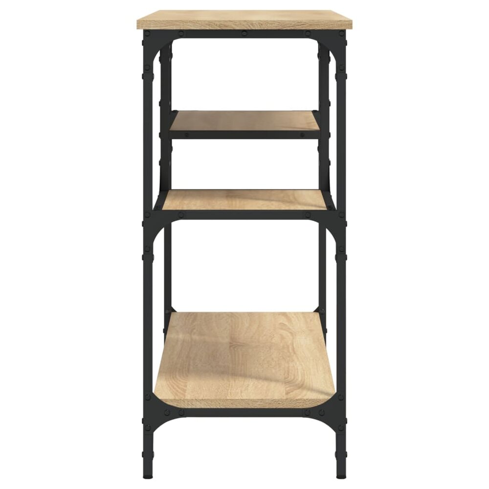 Wandtafel met schappen 100x35x75 cm sonoma eikenkleurig