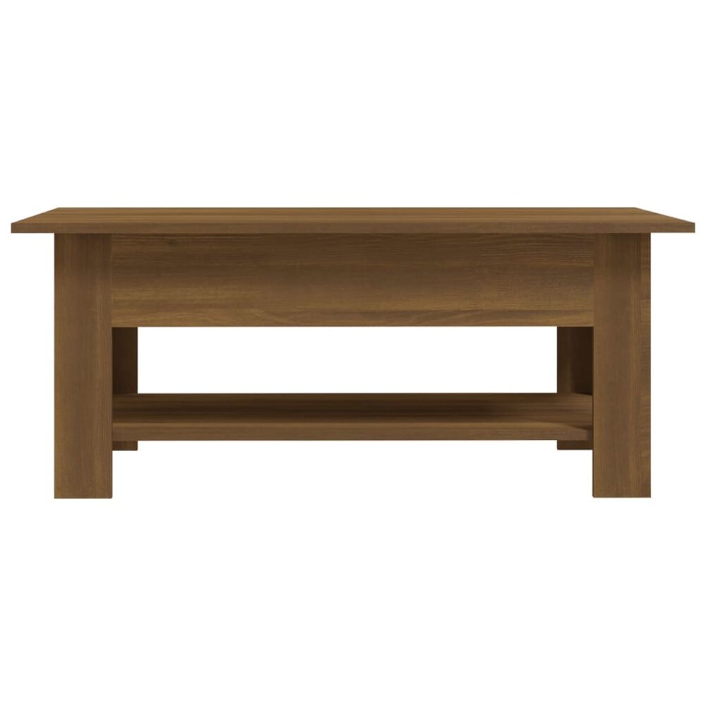 Salontafel 102x55x42 cm bewerkt hout bruin eikenkleur