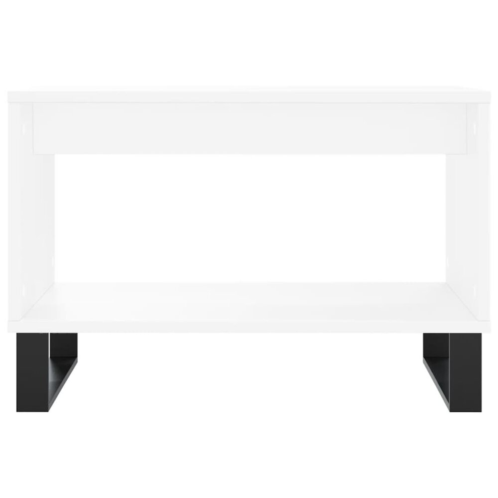 Salontafel 60x50x40 cm bewerkt hout wit