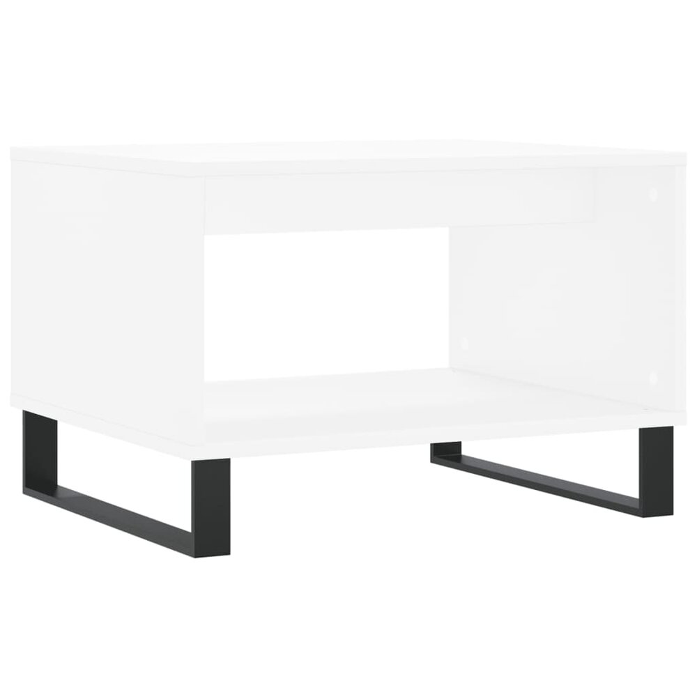 Salontafel 60x50x40 cm bewerkt hout wit