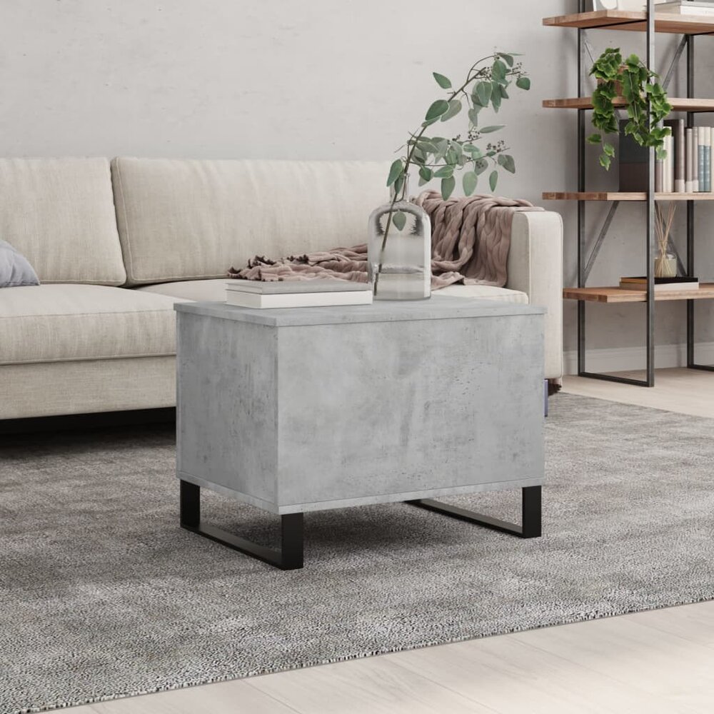 Salontafel 60x44,5x45 cm bewerkt hout betongrijs