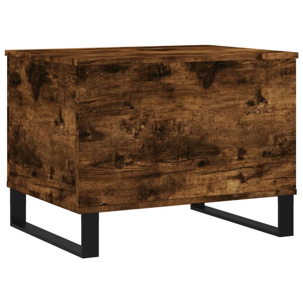 Salontafel 60x44,5x45 cm bewerkt hout gerookt eikenkleurig