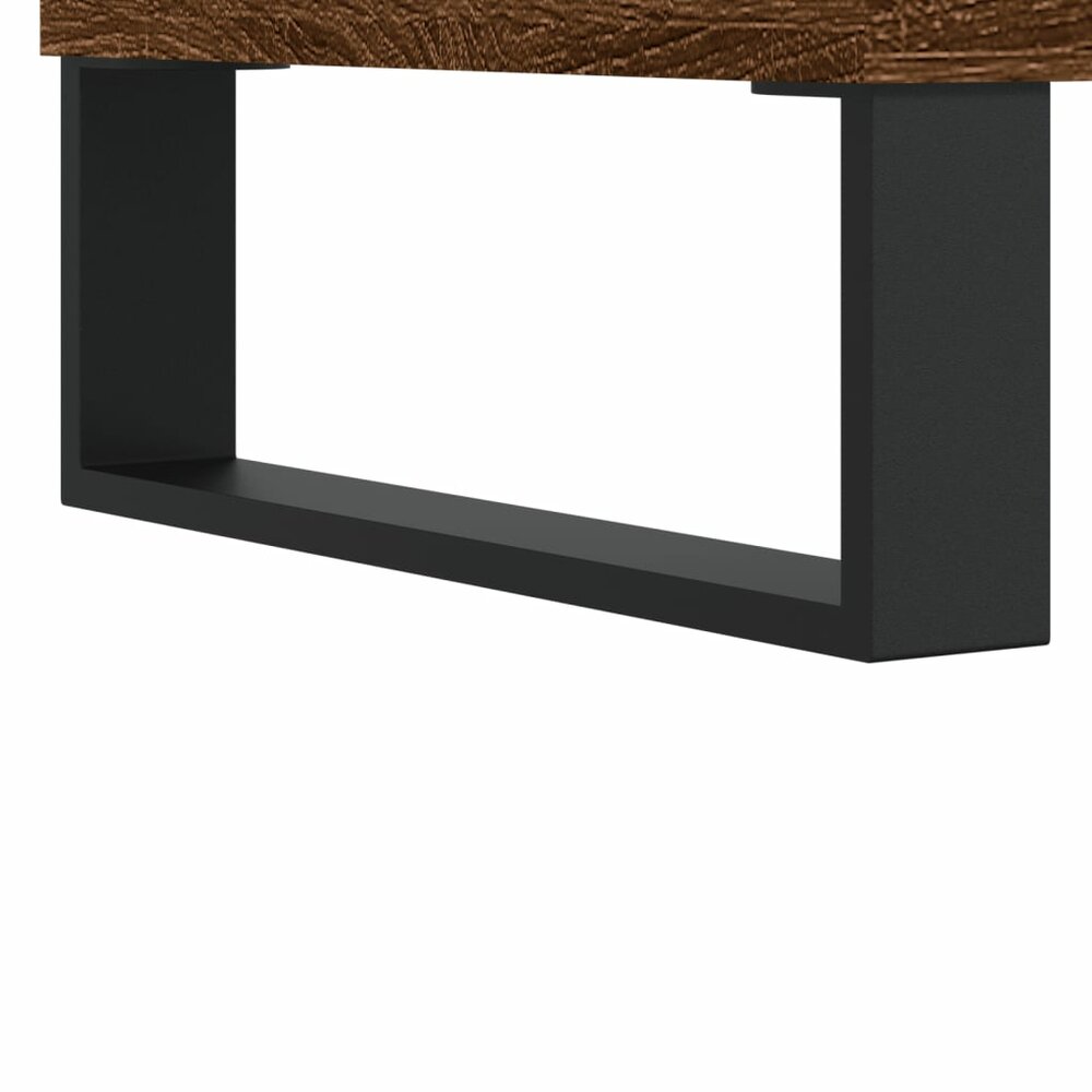 Salontafel 60x44,5x45 cm bewerkt hout gerookt eikenkleurig