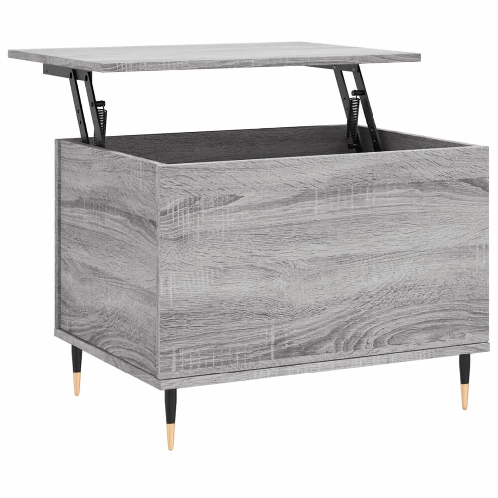 Salontafel 60x44,5x45 cm bewerkt hout grijs sonoma eikenkleurig