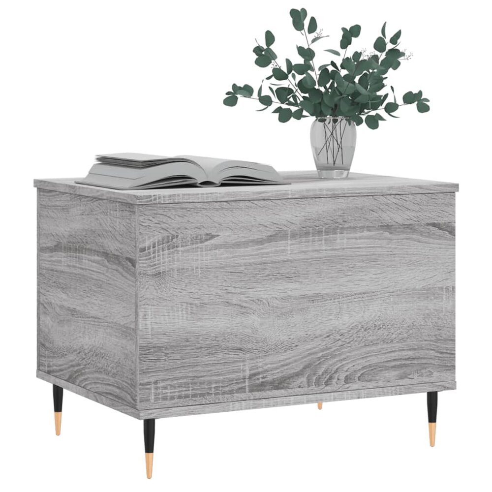 Salontafel 60x44,5x45 cm bewerkt hout grijs sonoma eikenkleurig