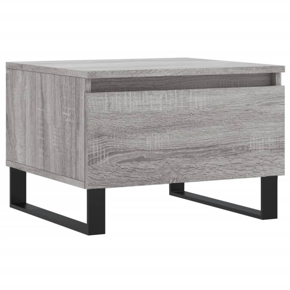 Salontafel 50x46x35 cm bewerkt hout grijs sonoma eikenkleurig