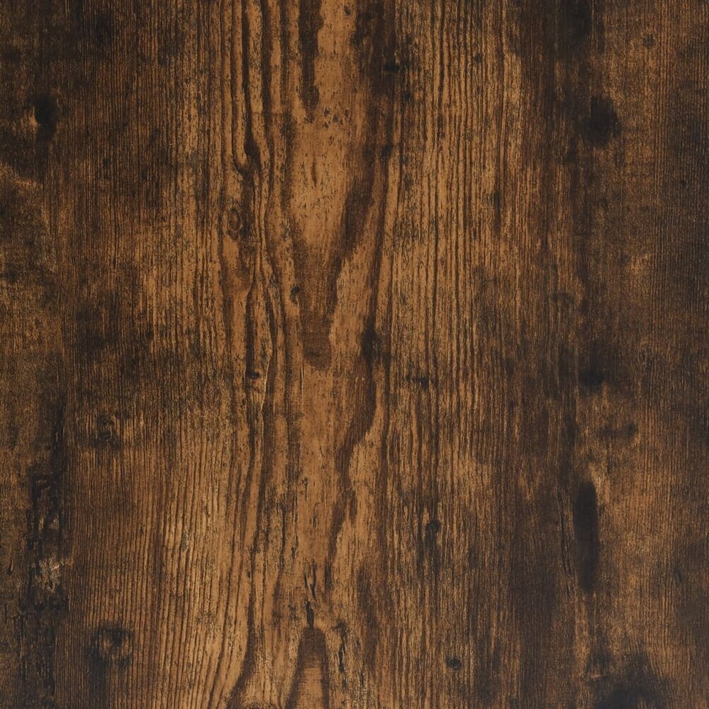 Salontafel 85x50x50 cm bewerkt hout en metaal gerookt eiken