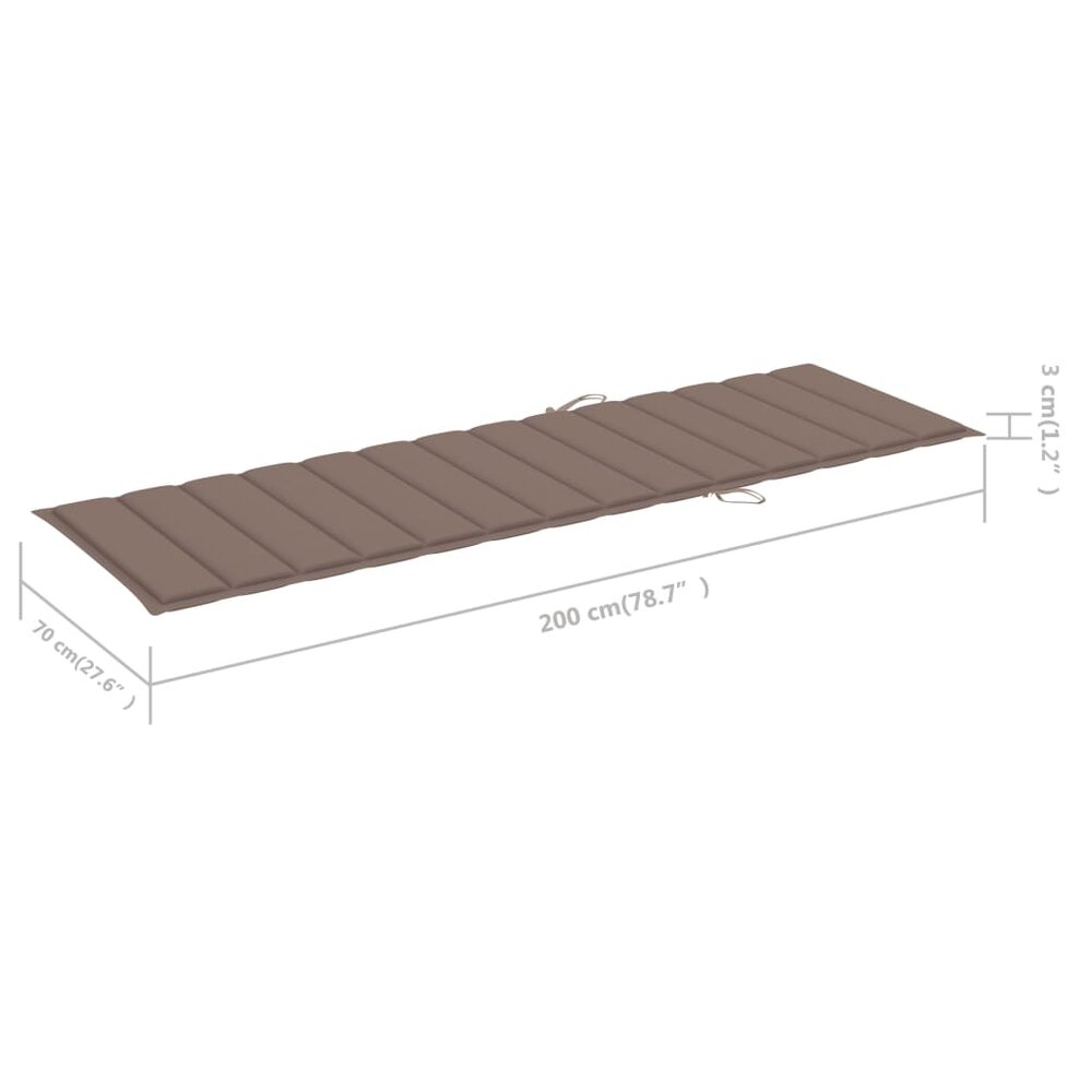 Ligbed tweepersoons met taupe kussens ge&iuml;mpregneerd grenenhout