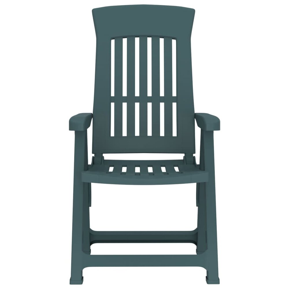 Tuinstoelen 2 st verstelbaar PP groen