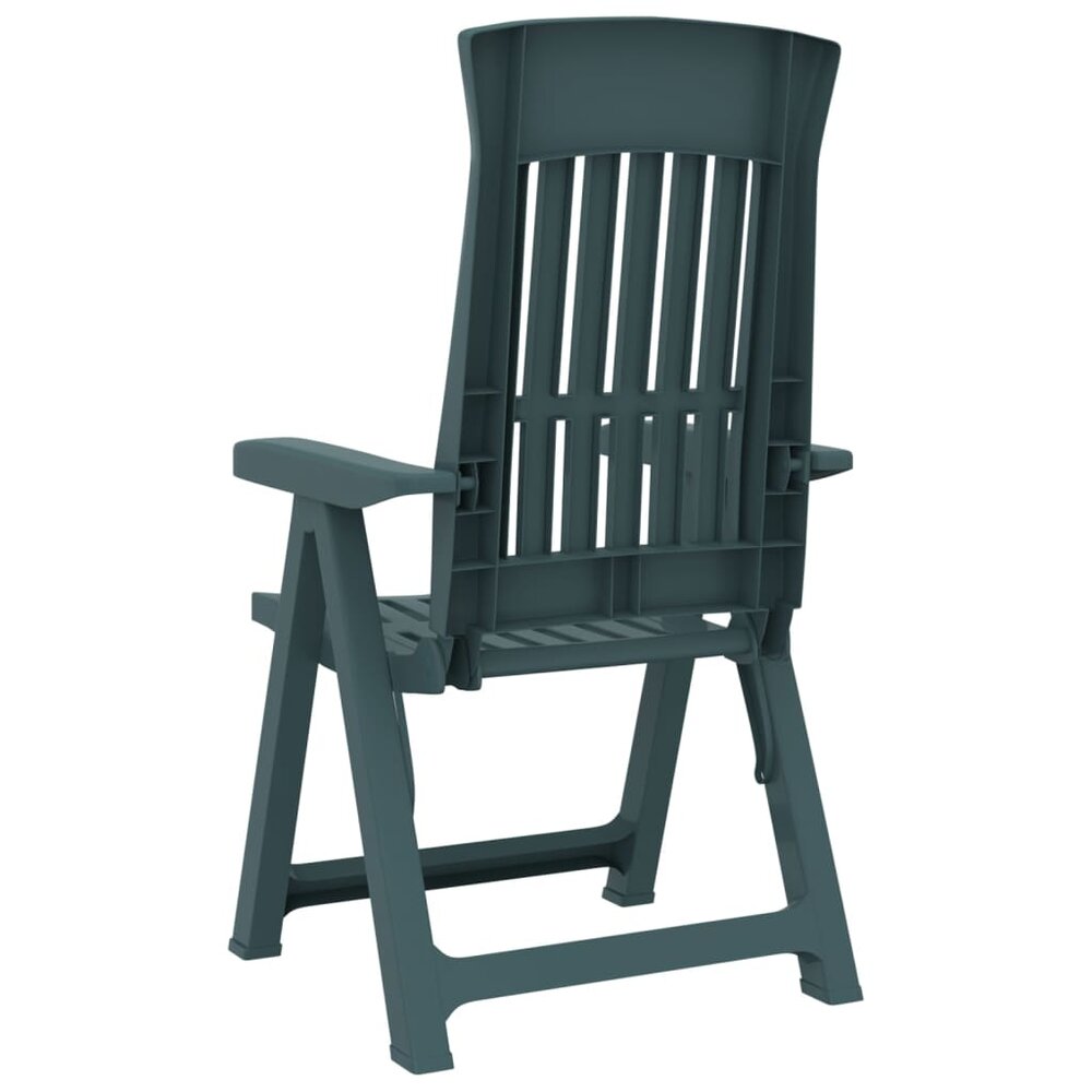 Tuinstoelen 2 st verstelbaar PP groen