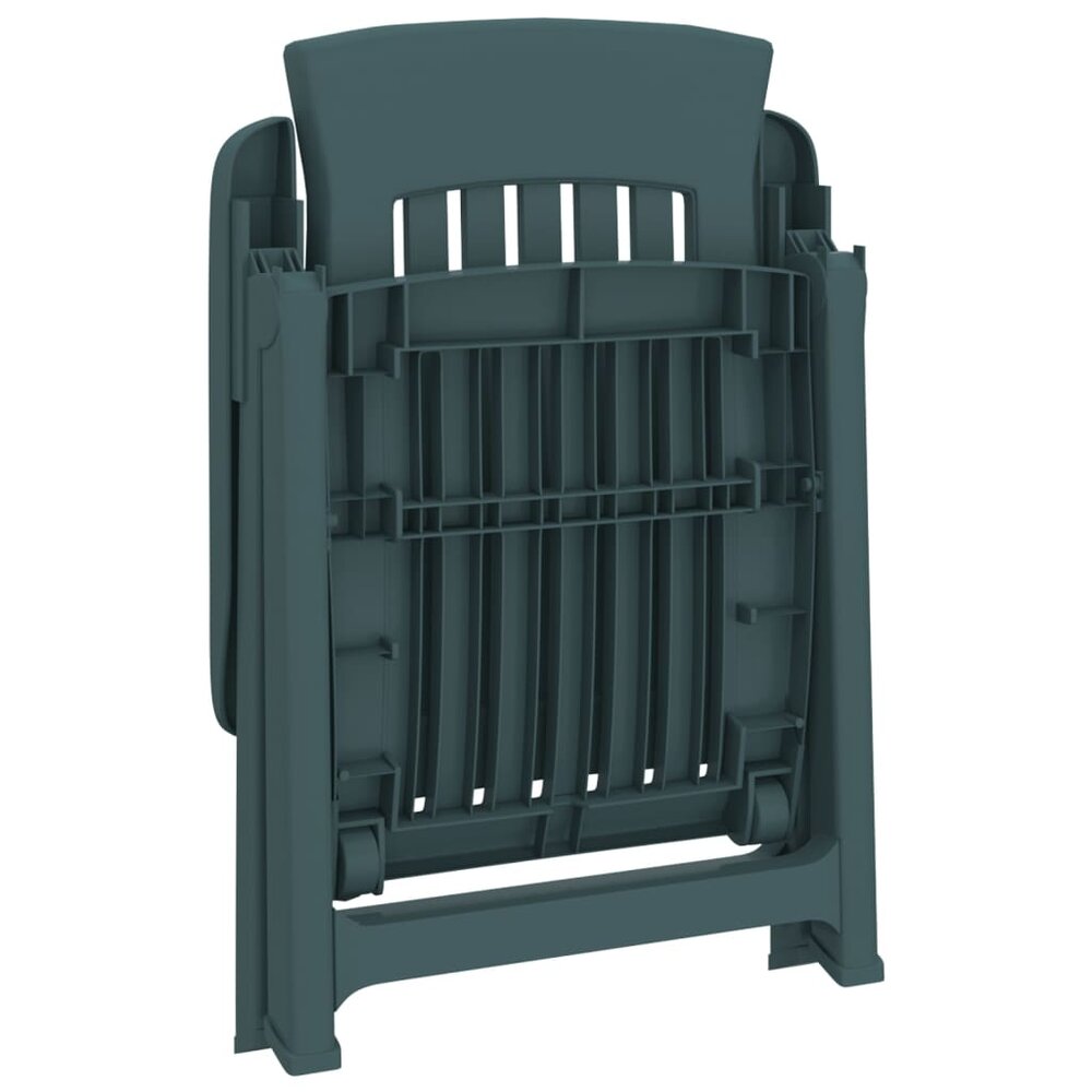 Tuinstoelen 2 st verstelbaar PP groen