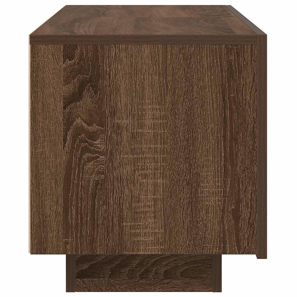 Tv-meubel 100x35x40 cm bewerkt hout bruin eikenkleur