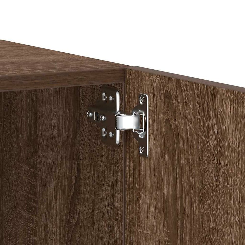 Tv-meubel 100x35x40 cm bewerkt hout bruin eikenkleur
