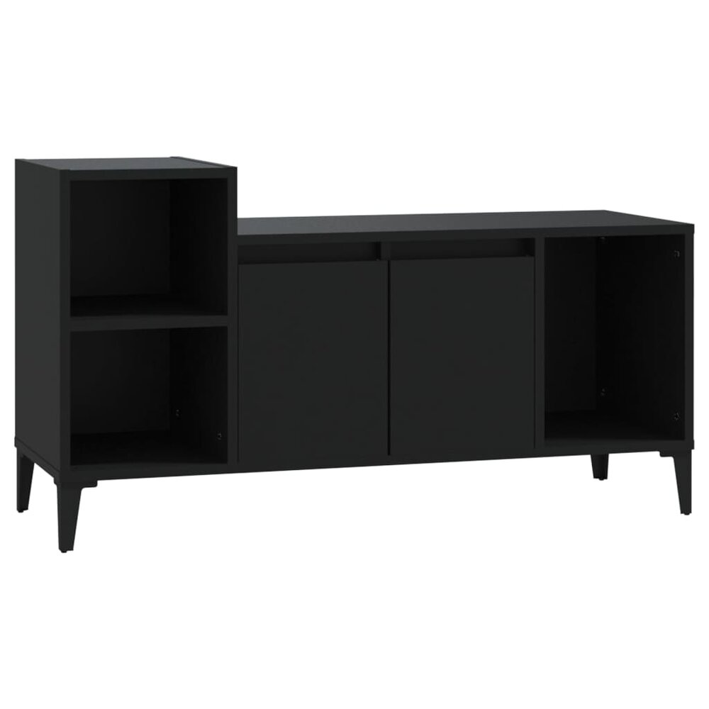 Tv-meubel 100x35x55 cm bewerkt hout zwart