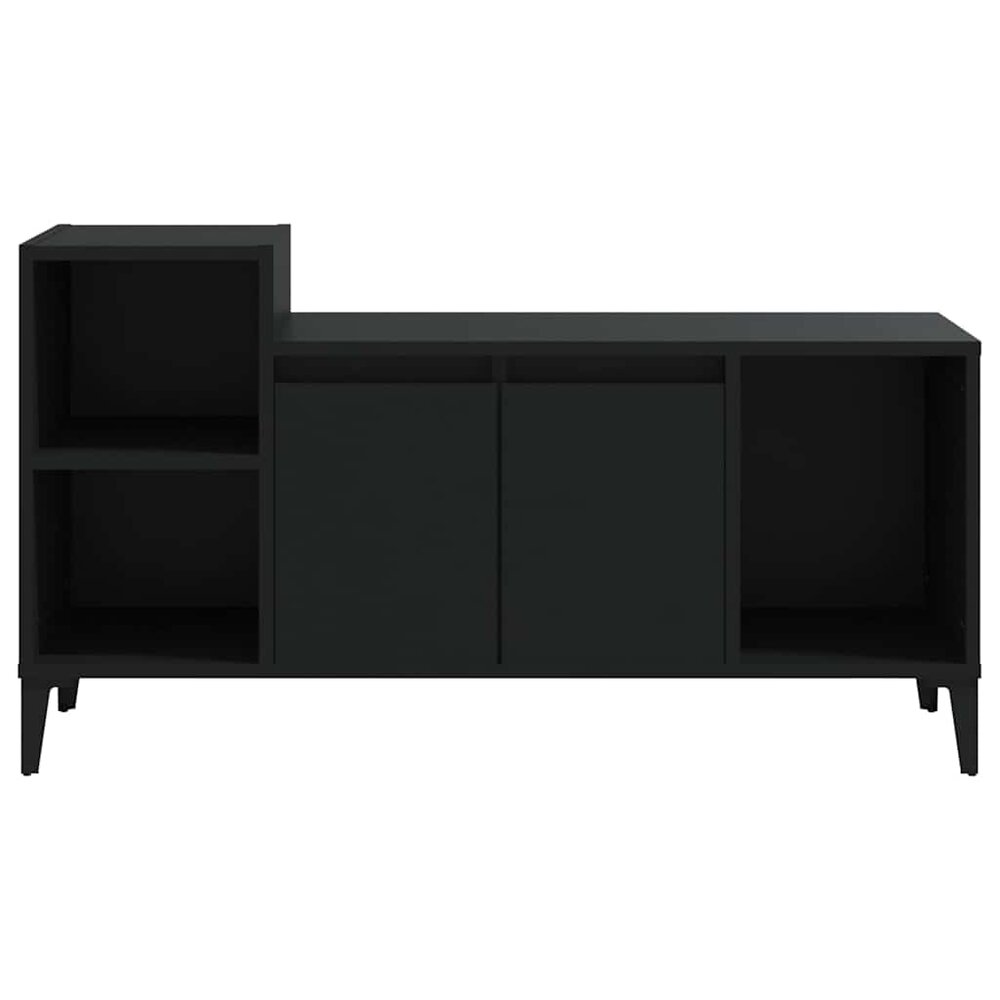 Tv-meubel 100x35x55 cm bewerkt hout zwart