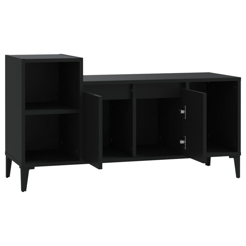 Tv-meubel 100x35x55 cm bewerkt hout zwart