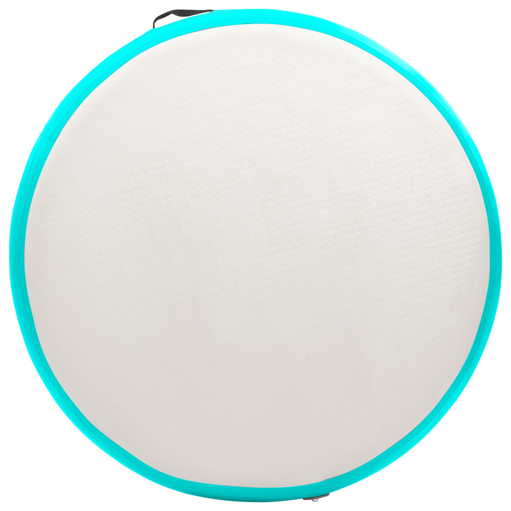 Gymnastiekmat met pomp opblaasbaar 100x100x10 cm PVC groen