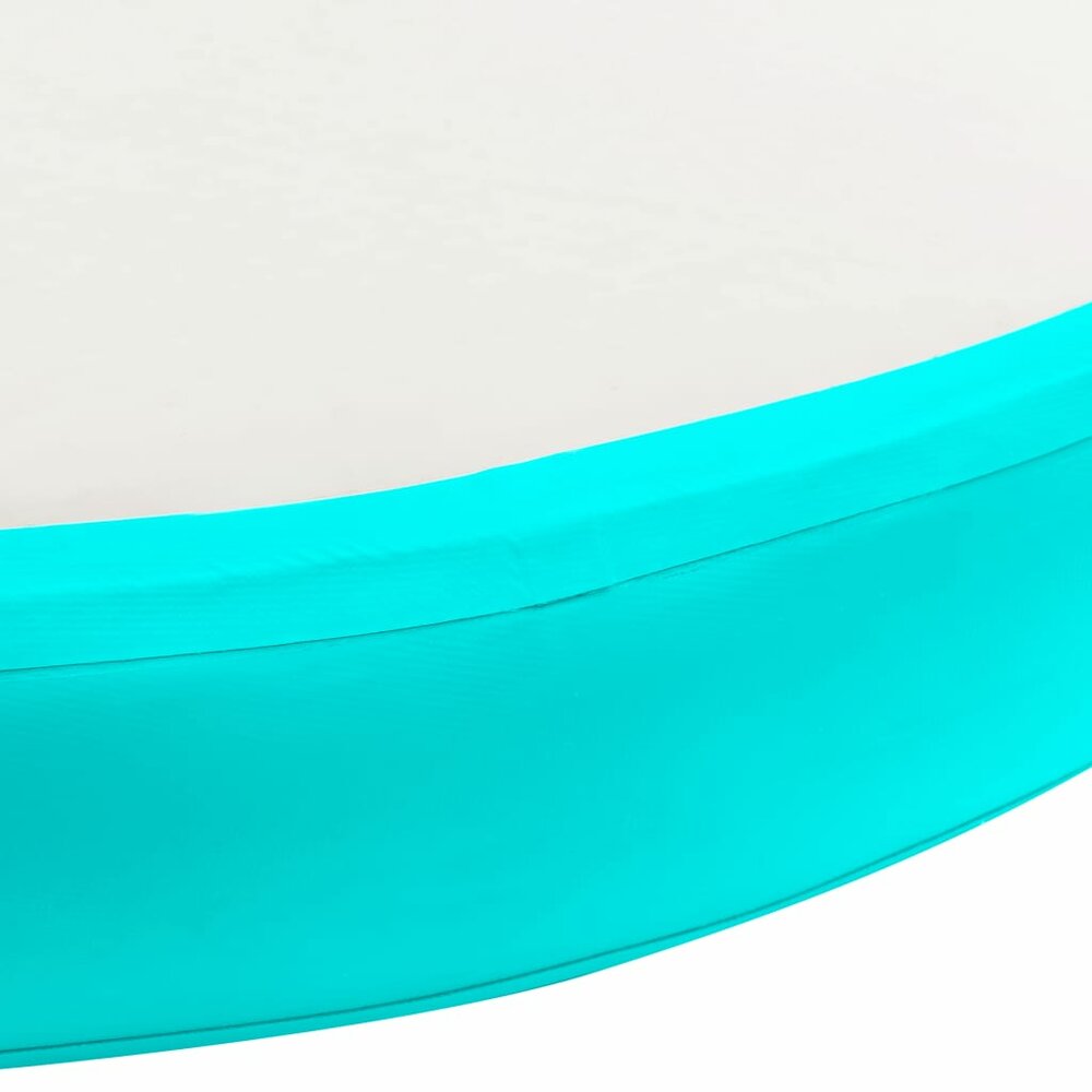 Gymnastiekmat met pomp opblaasbaar 100x100x10 cm PVC groen