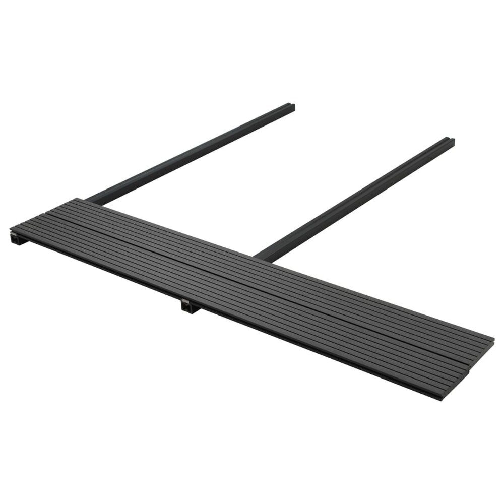 Terrasplanken met accessoires 20 m&sup2; 4 m massief HKC zwart