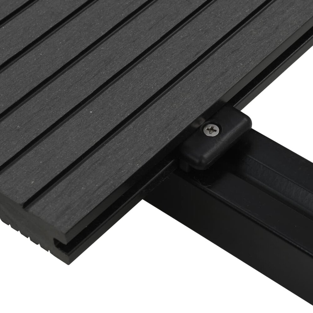 Terrasplanken met accessoires 20 m&sup2; 4 m massief HKC zwart