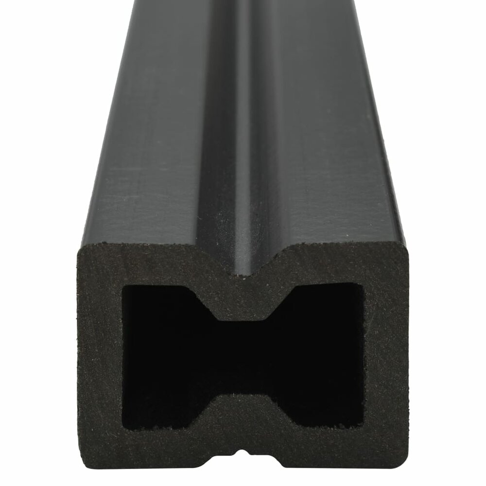 Terrasplanken met accessoires 20 m&sup2; 4 m massief HKC zwart