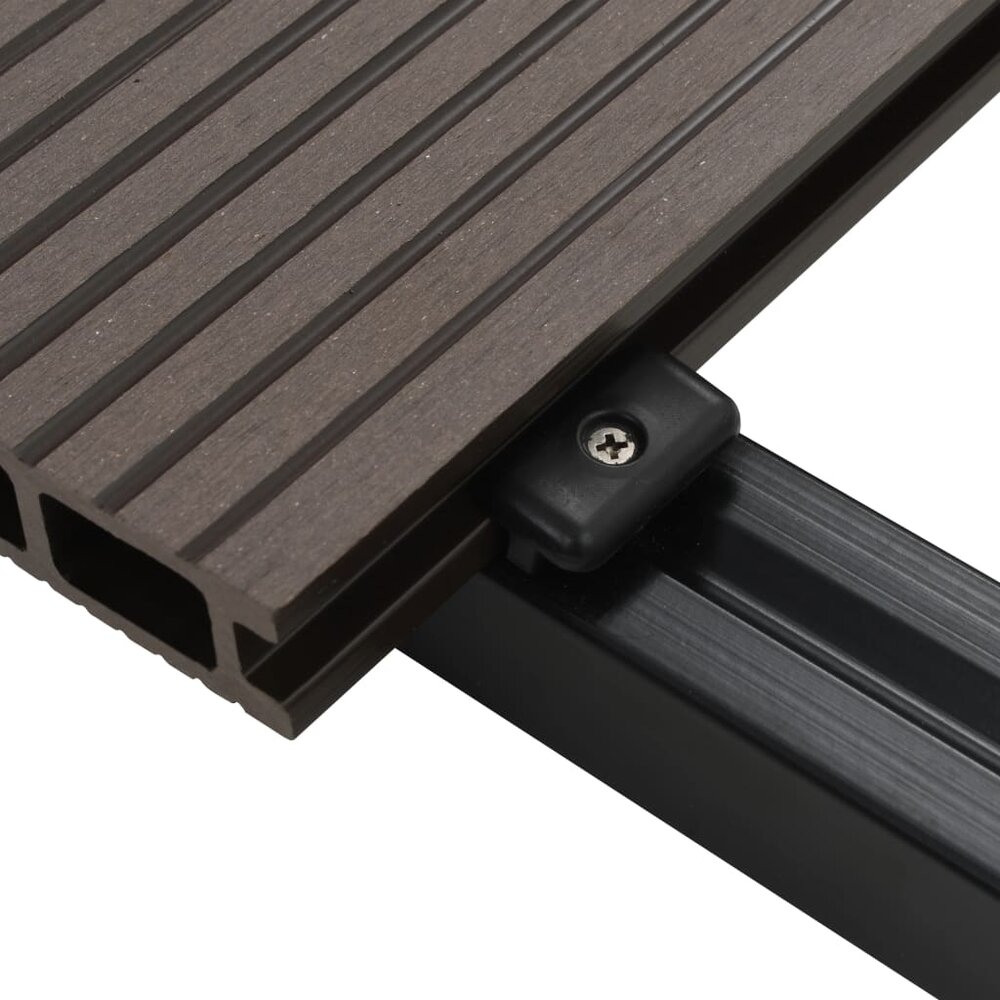 Terrasplanken HKC met accessoires 35 m&sup2; 4 m donkerbruin