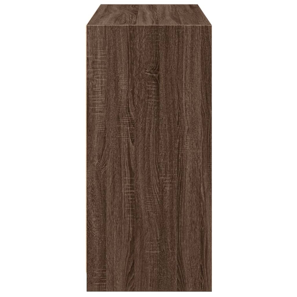 Kledingkast 77x48x102 cm bewerkt hout bruin eikenkleurig