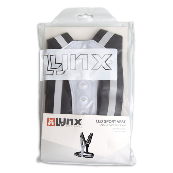 Lynx Hardloopvest Usb Oplaadbaar Met Verlichting Onesize zwart zwart