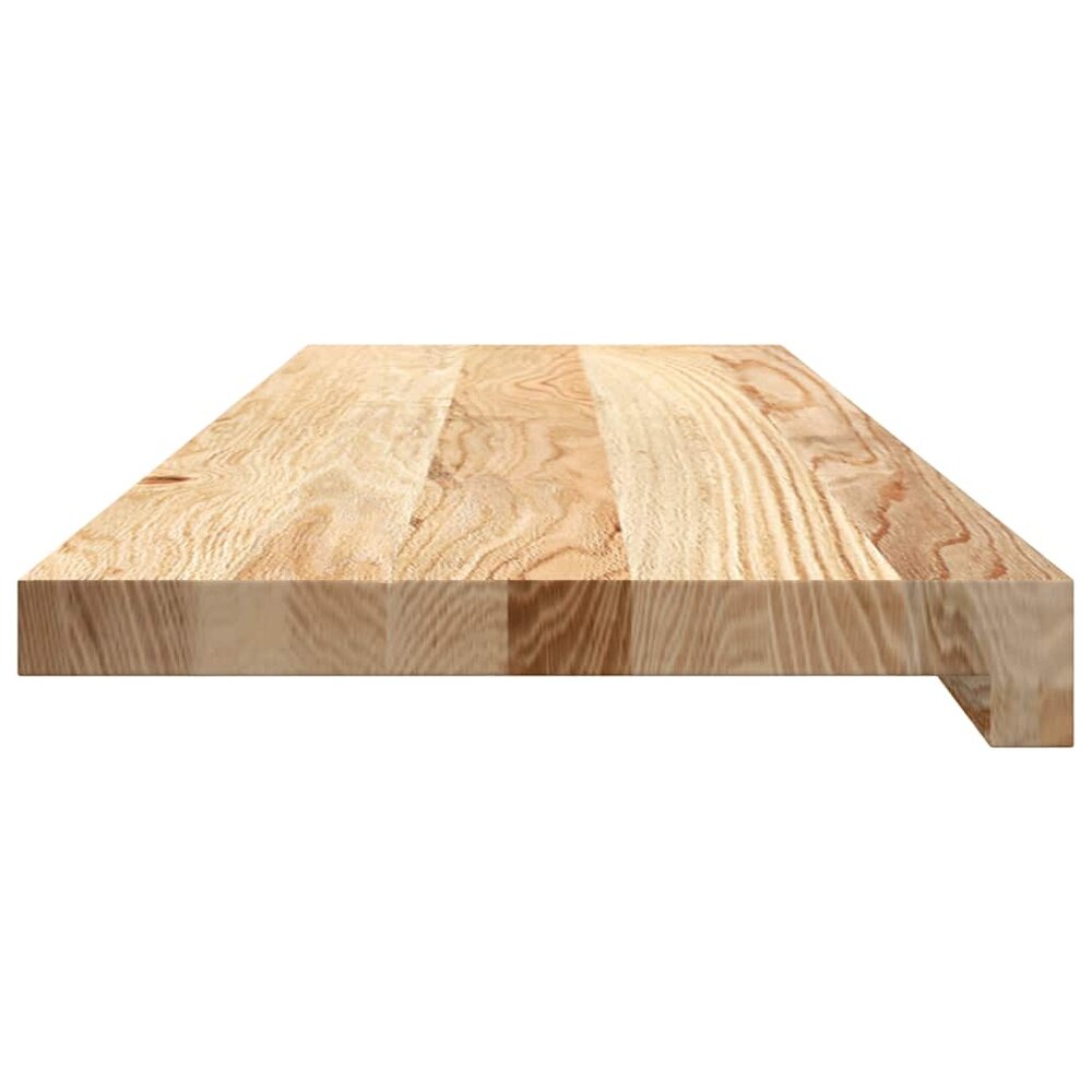 Vensterbanken 2 st onbehandeld 80x30x2 cm massief eikenhout