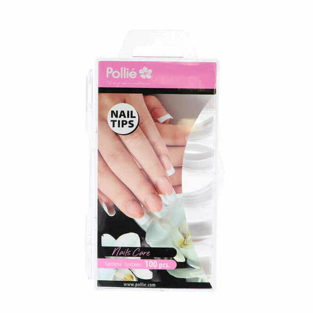 Kunstnagels Eurostil Blancos Curvados Gebogen Wit (100 Uds)