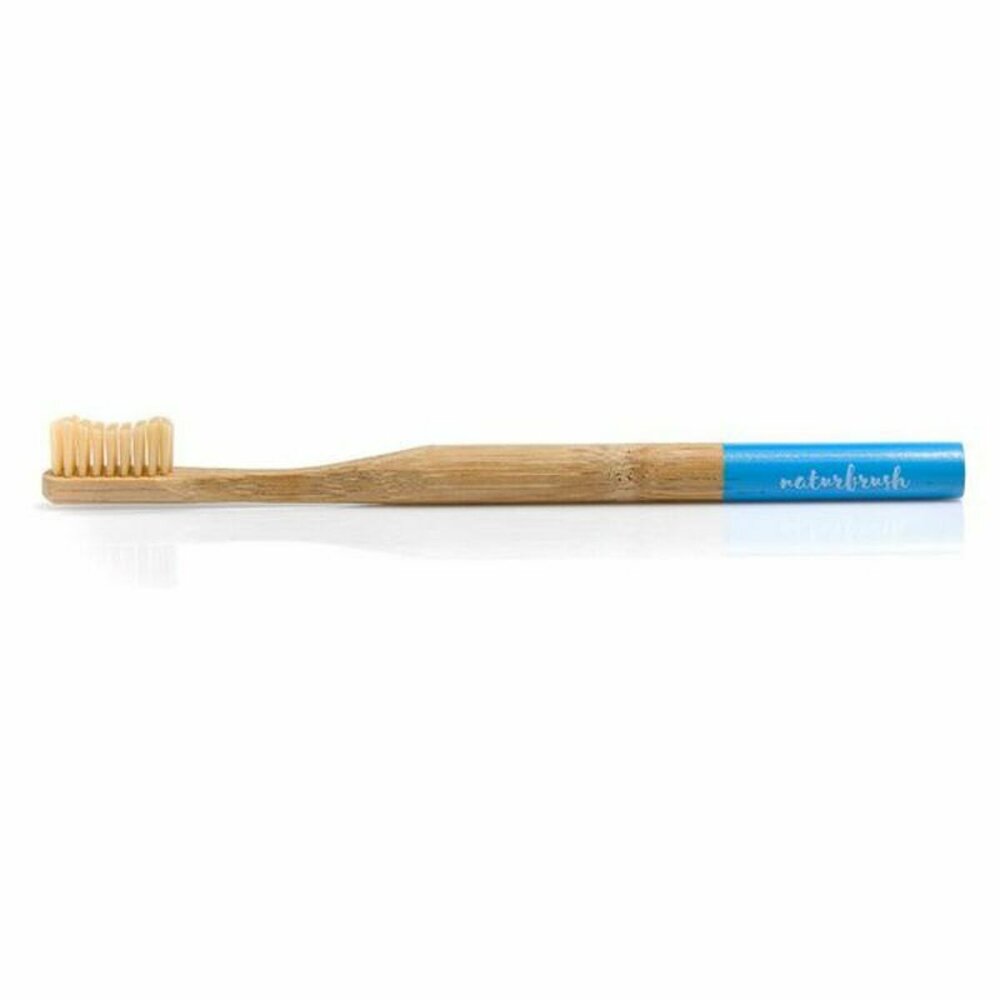 Naturbrush Tandenborstel Naturbrush Blauw Biologisch Afbreekbaar Bamboe (1 Onderdelen)