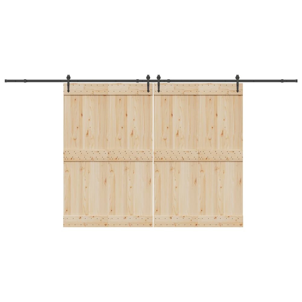 Doos met onderdelen voor schuifdeur 427 cm staal zwart